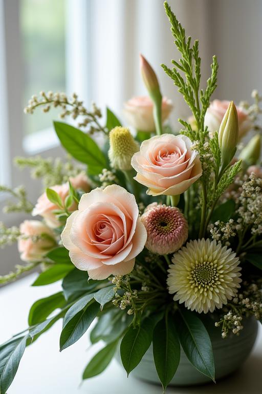 Nachhaltiges foam-free Blumenarrangement